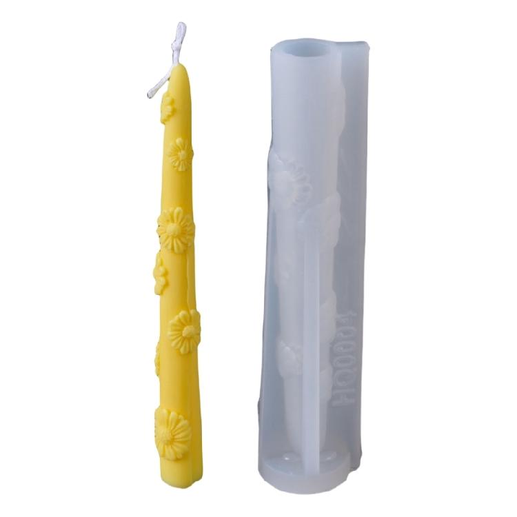 Flower Candle Mould Handmade Bows Silicone Molds Soap Molds Ornament Molds Castings Molds Long Rod Molds Craft Supplies
