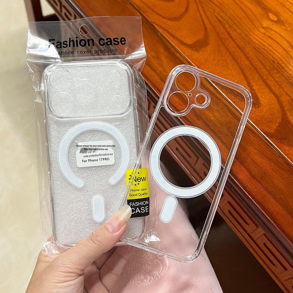 Magnetic Clear Acrylic Case for iPhone 16/17 Pro Max - Precise Fit & Protection