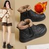 Damenpelz Eine Dicke Sohle Erhöhung Winter Leicht Gepolstert Warm Schneestiefel Rutschfest Tragen Lässig Sport Baumwollstiefel
