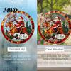 Decorative Chains for Hanging Ornaments Christmas Acrylic Window Decor, 2D Holographic Stained Glass Art Ornament with Metal Chain, Double-sided