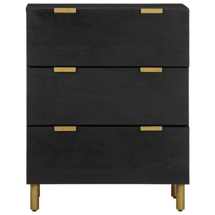 VidaXL Buffet noir 60x33x75 cm bois d'ingénierie, meuble de rangement, meuble de rangement de cuisine, meuble de rangement 4017651