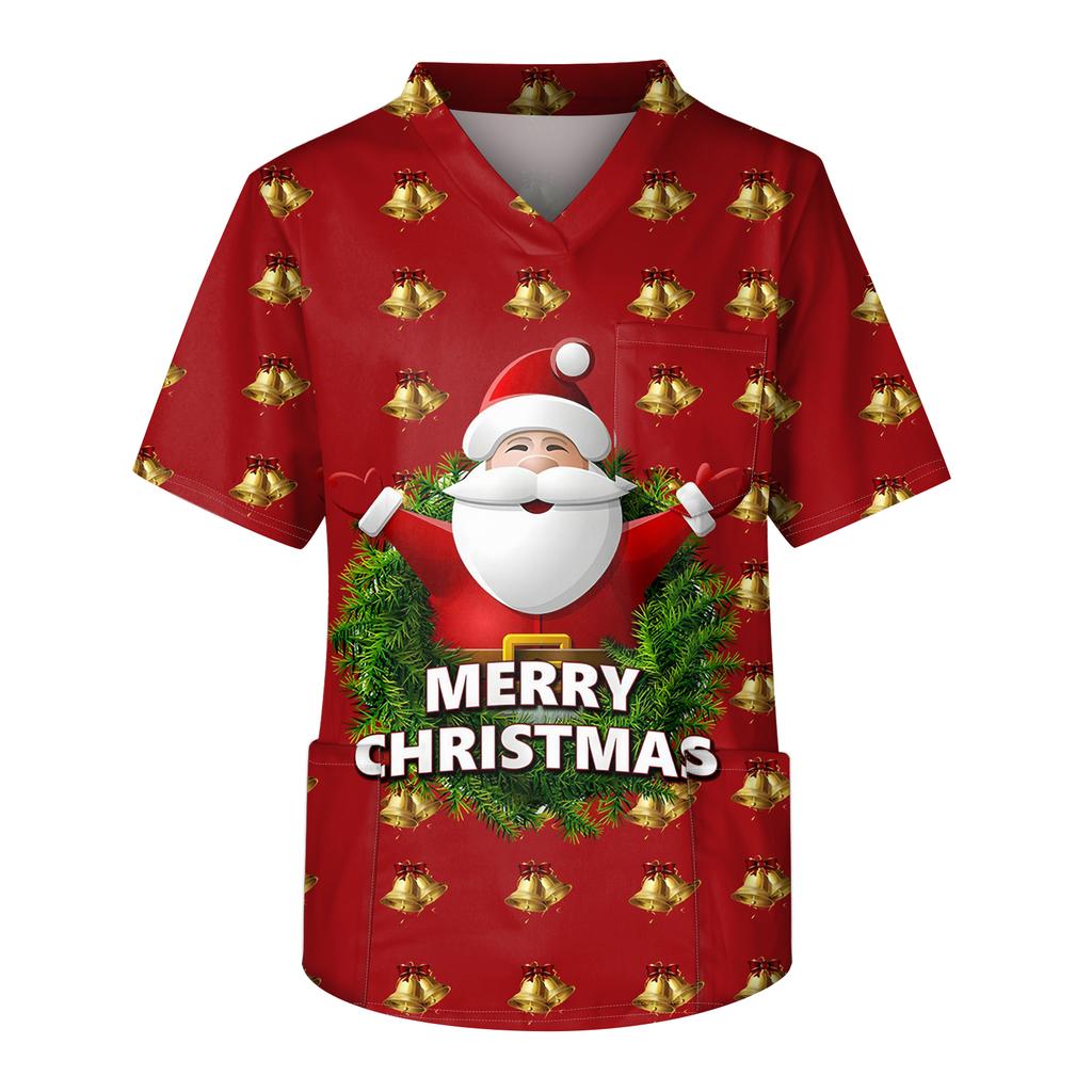 Pánská pracovní halenka s krátkým rukávem a výstřihem do V na hrudi