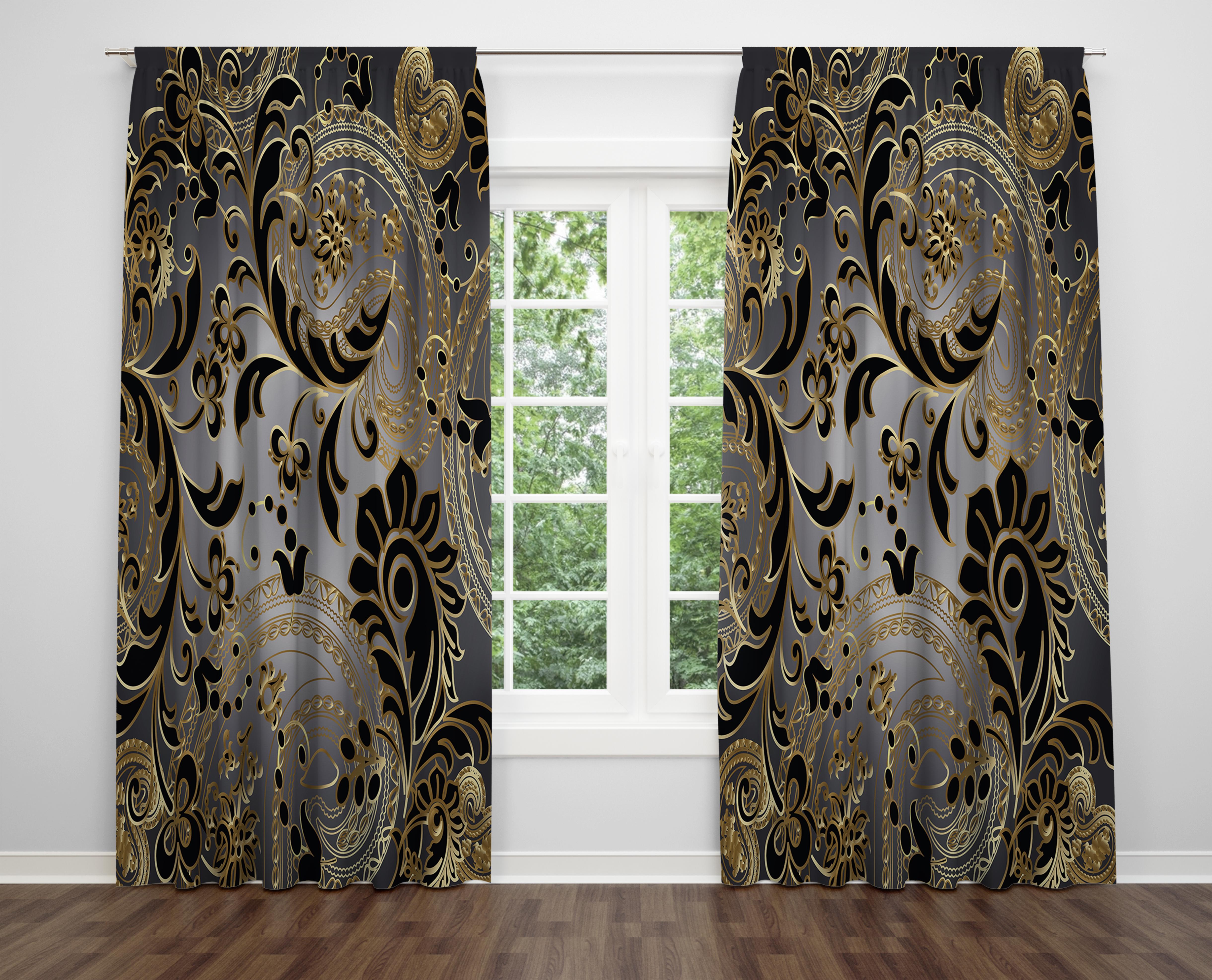 

Декоративний дизайн, високоякісна бавовняна тканина, ви можете вибрати одну або подвійну фіранку з крила 1 piece різнокольоровий