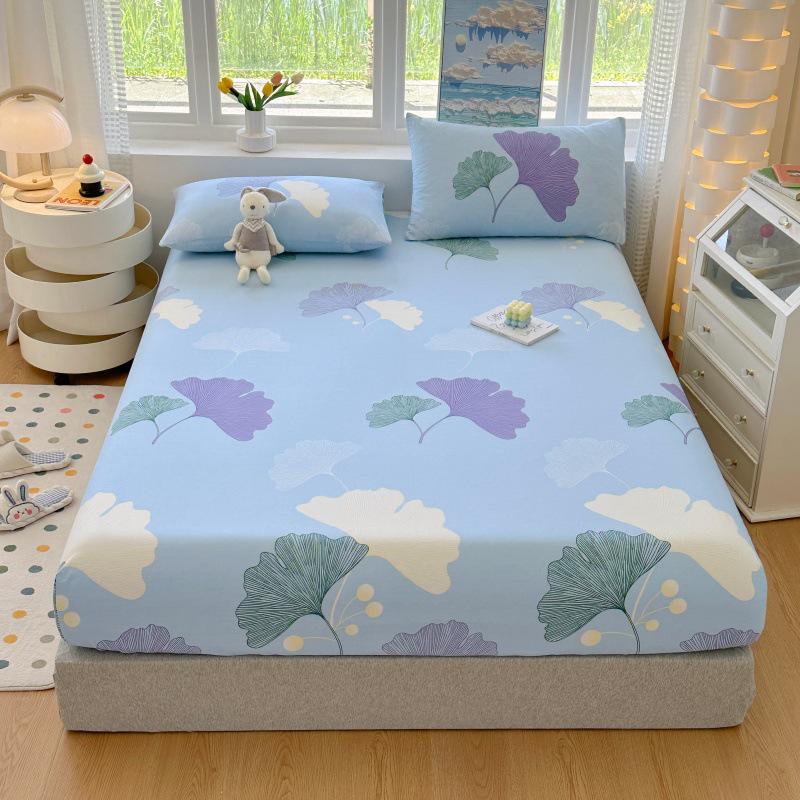 100% Cotton Fitted Sheet: Soft, Printed, Moisture-Wicking, Sweat-Absorbing, Anti-Static Mattress Protector