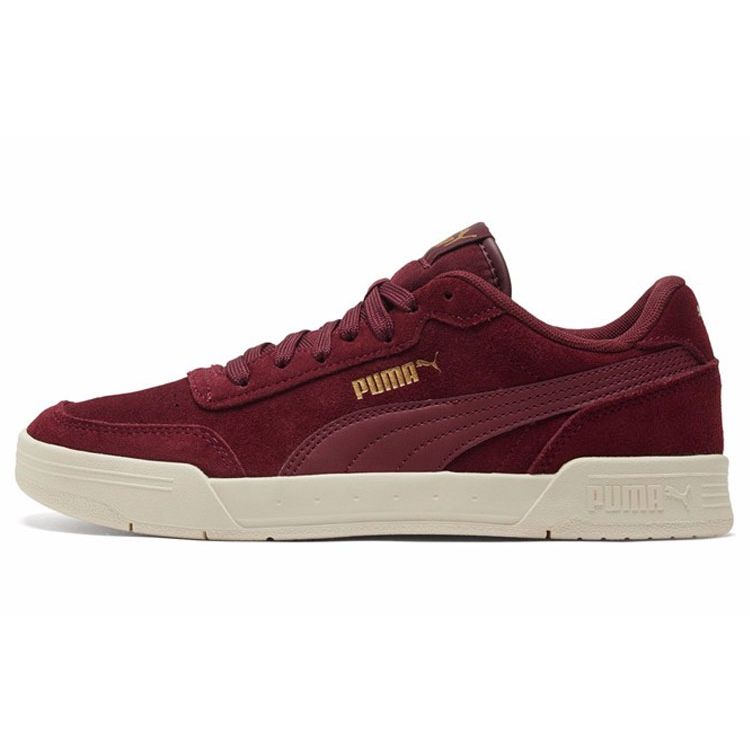 Puma Caracal Leather Casual Durable Low-Top Sneakers Unisex Sneakers Burgundy 370304-20