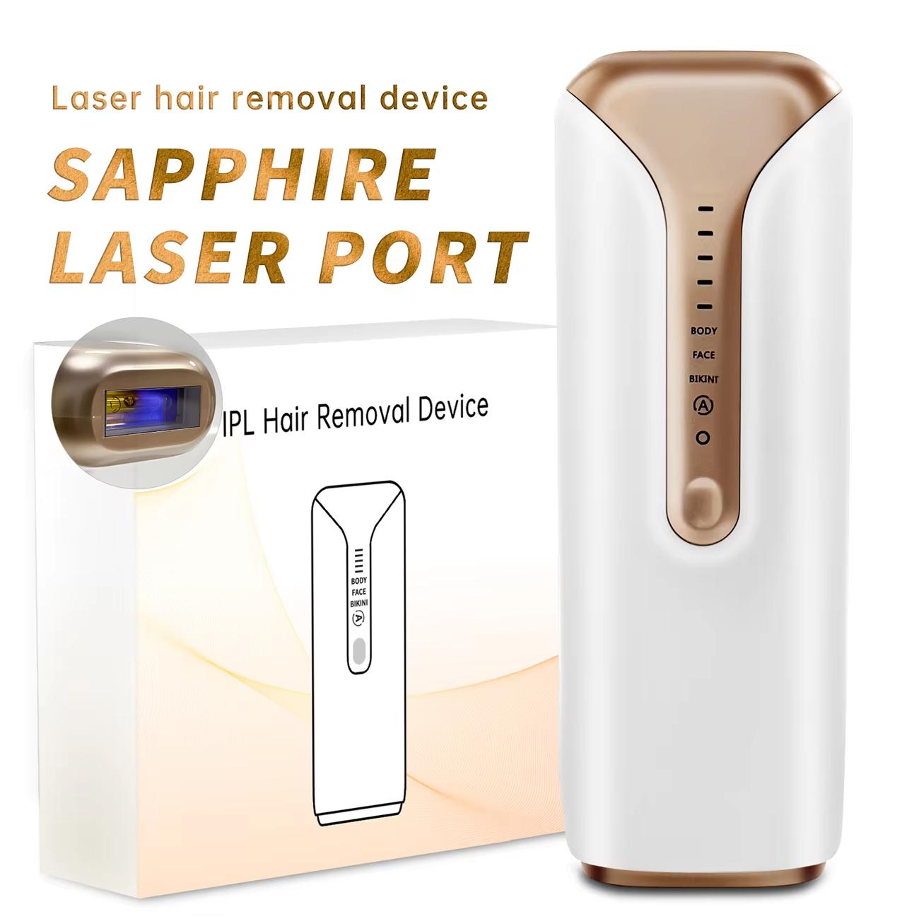

Sapphire Ice IPL Hair Removal Device High Energy Dual Flash Fast Epilator for Home білий
