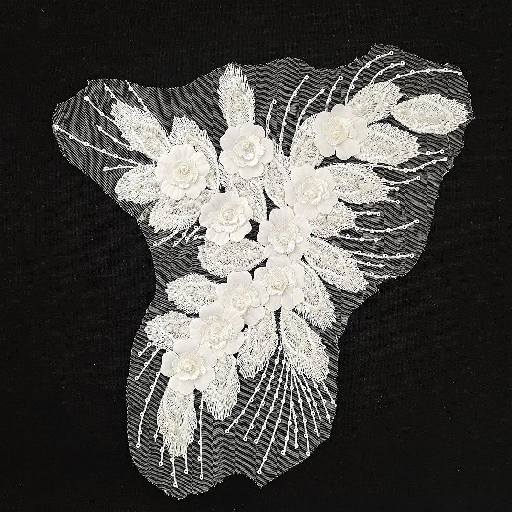 Elegant Sew on Patches Exquisite Clothing Applique Flower Embroidery Stickers  Clothes Sewing