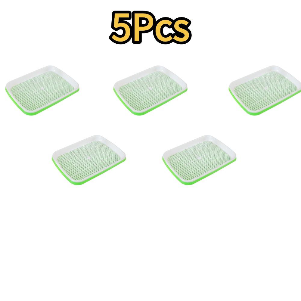 1/3/5/10Pcs Hydroponic Microgreens Sprouter Tray Seed Sprouting Plates Wheatgrass Grower Nursery Trays Home Garden Tools