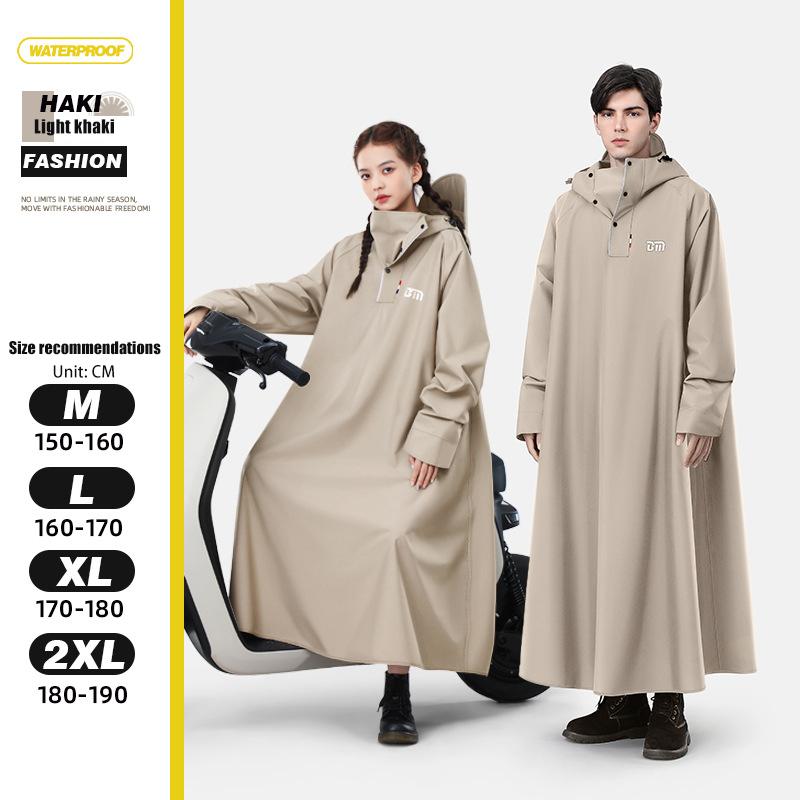 Customizable One-Piece for Poncho for Adults Thickened Lengthened Waterproof Electric Bicycle Motorcycle Oxford Cloth Camping M
