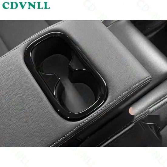 Rear Seat Armrest Water Cup Panel 1PCS For Honda HR-V HRV -2024 Bright Black