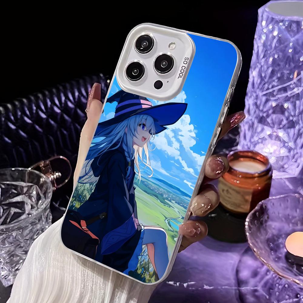 

Wandering Witch Elaina White Translucent Mobile Phone Case for iPhone 17 16 15 14 13 12 11 X XR XS Air Pro Max Plus Cover iPhone 14 Pro