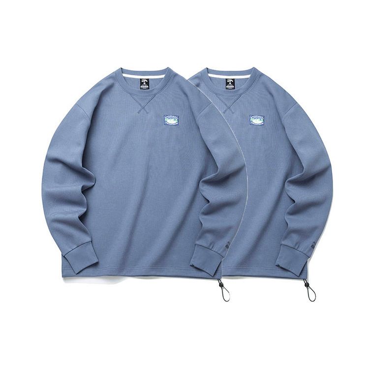 Anta All Things Series Casual Sports Crew Neck Pullover Sweatshirt Unisex Sweatshirt Checkered-Gray 952218701-4
