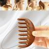 Sandalwood Massage Comb Head Meridian Scalp Comb Face Eye Shoulder Neck Scraping Treatment Anti-Static Wide Tooth Comb