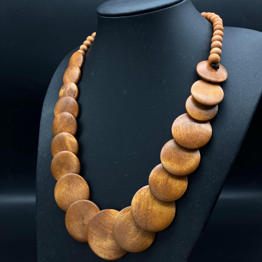 Collana in Legno Stile Africano Retrò Bohemien
