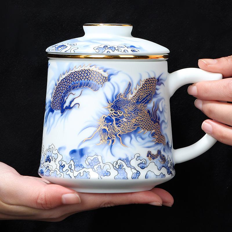 Longteng Shengshi office cup tea separation filter water cup single household tea cup company business gift