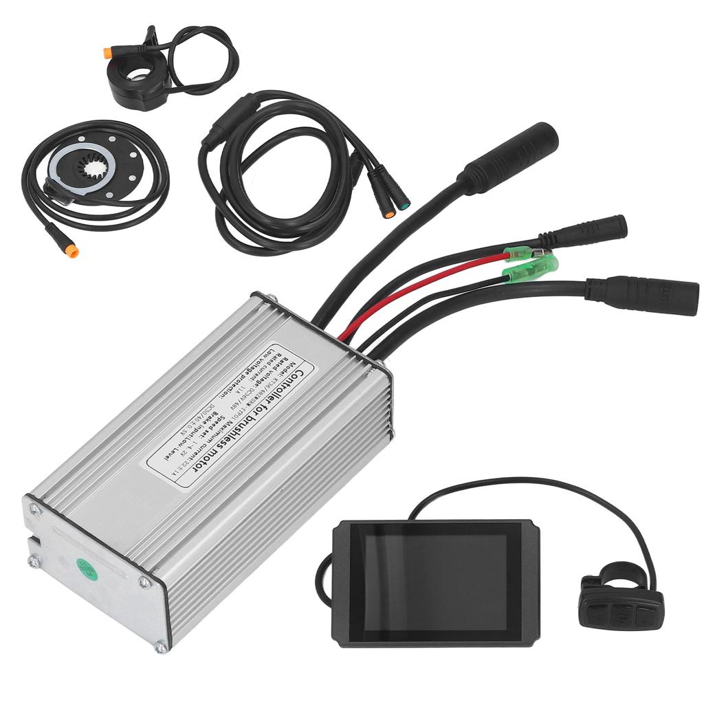 Electric Bicycle Modification Kit Waterproof 22A Controller and LCD8H Display Set for 500W Geared Motor