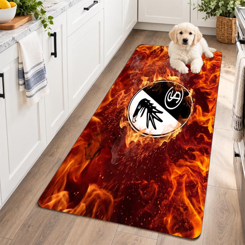 Flannel Kitchen Mat SC Freiburg FC Soft Area Rug Non Slip Floor Carpet Home Decoration