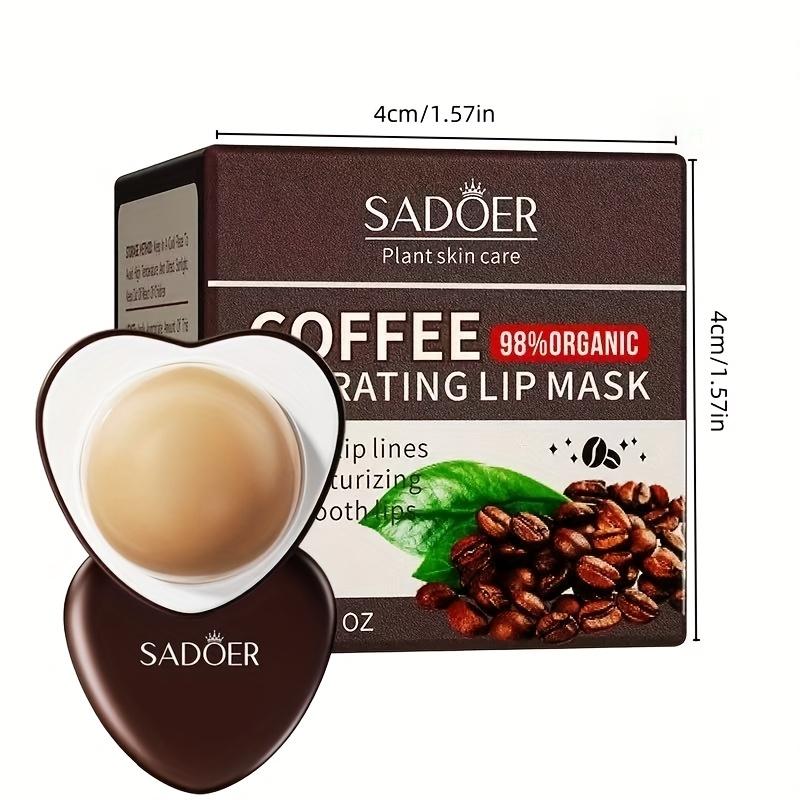 SADOER Kaffee Feuchtigkeitsspendende Lippenmaske für Lippenhautpflege Mildert Lippenfältchen Hydratisierend Nährende Lippenpflaster Lippenaufpolsterer