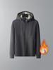 Men's Heavyweight Fleece Jacket: Casual Hooded Lamb's Wool Warm Cardigan Coat for Autumn and Winter.
