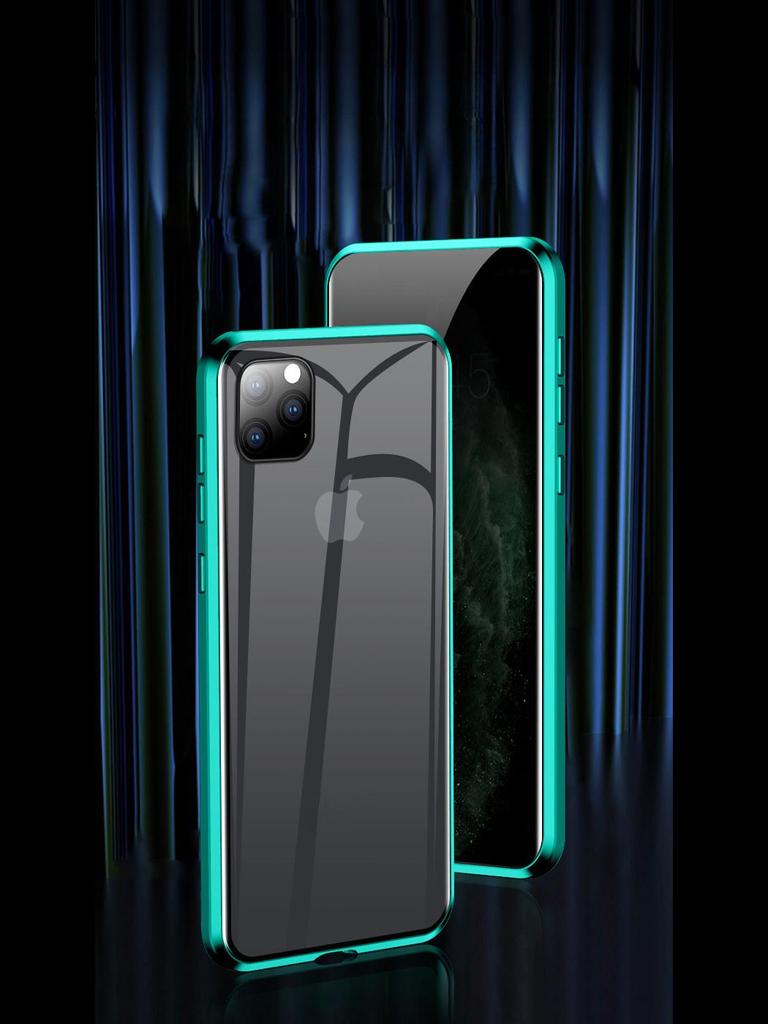 "Custodia Magnetica in Vetro Anti-Spionaggio per iPhone 12-16 Pro Max"