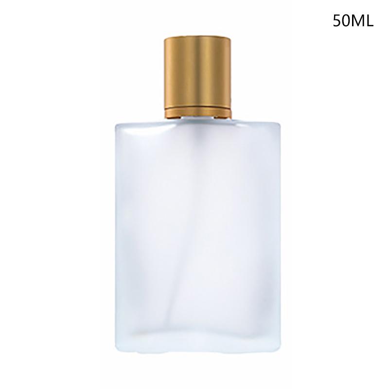 1PC 50ml/100ml Screw Top Sandblasted Glass Perfume Bottle Liquid Spray Empty Bottle Frosted Dispenser Bottle Makeup Sub-Bottling
