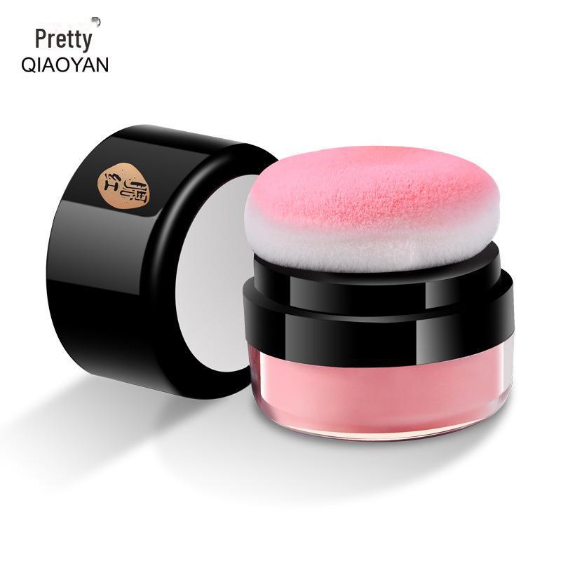 

Qiaoyan Skin-Friendly Air Cushion Blush & Contour Powder 1 коралл красный