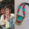 Women Head Chain Bohemia Hair Chain Eyebrow Pendant Beads Tassels Headbands Indian Headdress  Gift