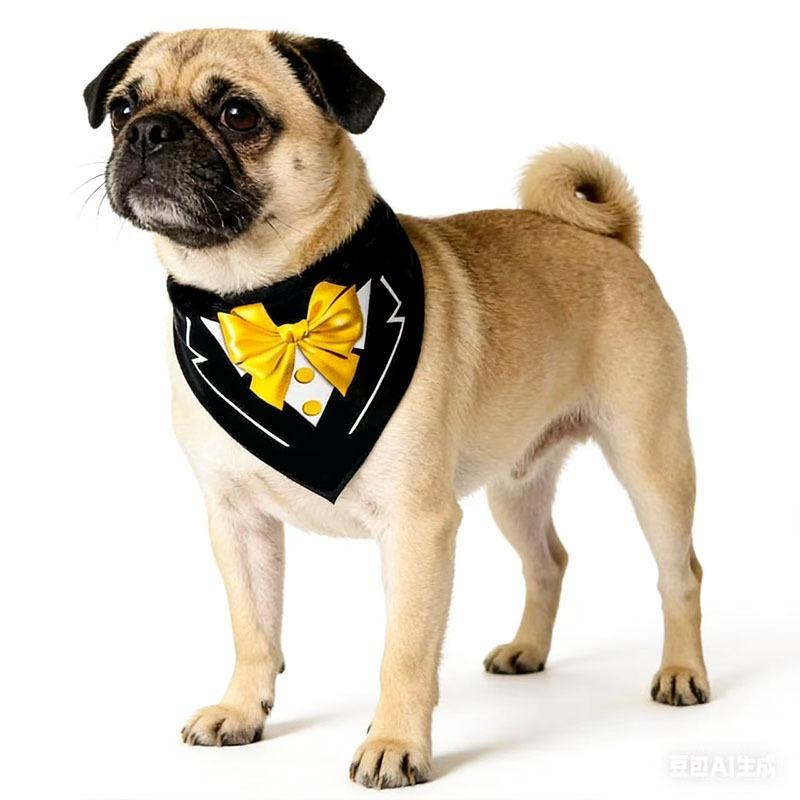 Gentleman Dog Bandana Handsome Bow Tie Pet Accessories for Small Medium Large Dogs Adjustable Tuxedo Collar Dog Necktie