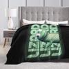Hoppers Glow Text Tom Lizard Meme  Blankets  Wool Funny Breathable Throw Blanket for Bedspread Spring Autumn,