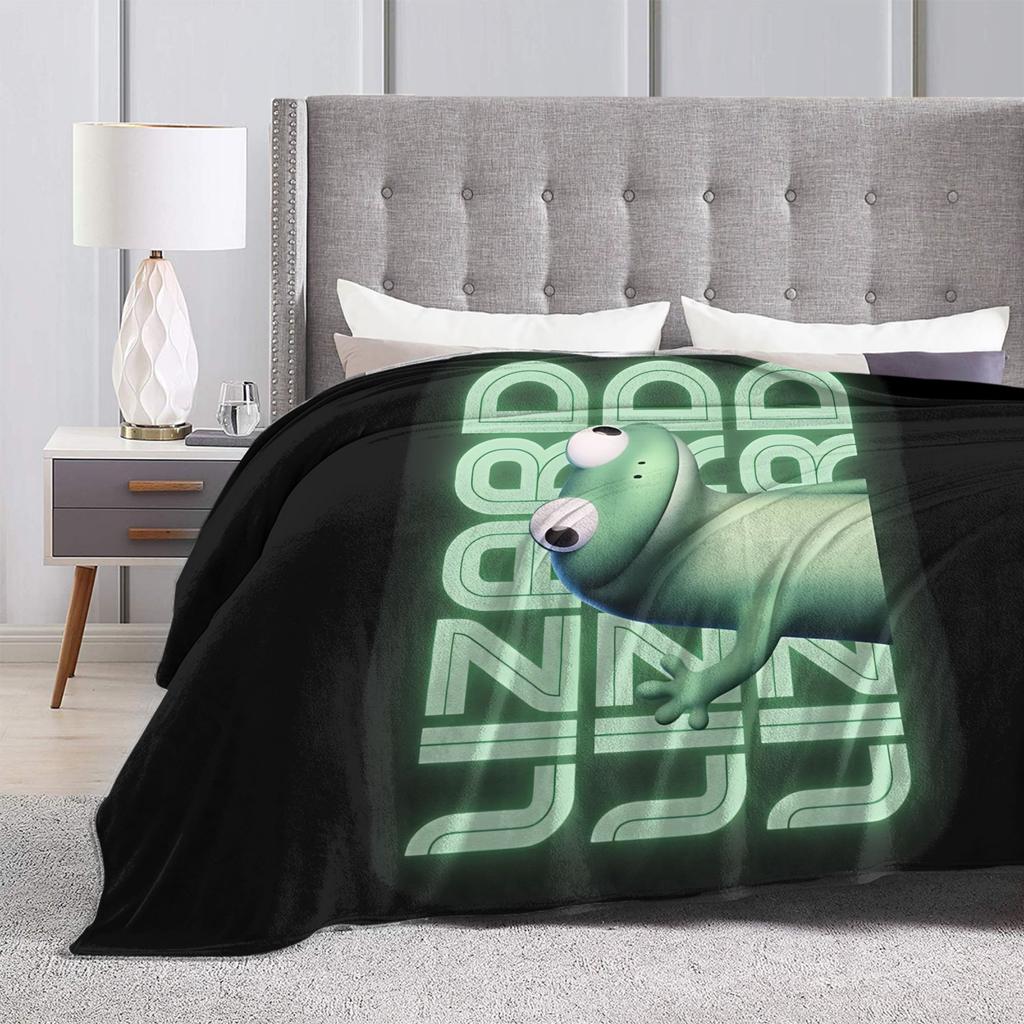 Hoppers Glow Text Tom Lizard Meme Blankets Wool Funny Breathable Throw Blanket for Bedspread Spring Autumn,