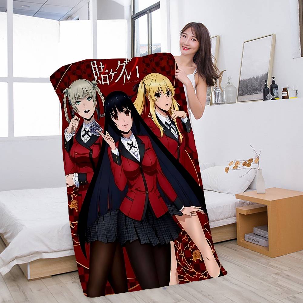 Cartoon Anime K-KakeguruiS Microfiber Blanket Quick Drying Beach Towels Oversized Printing Super Absorbent Pool Towel Blanket