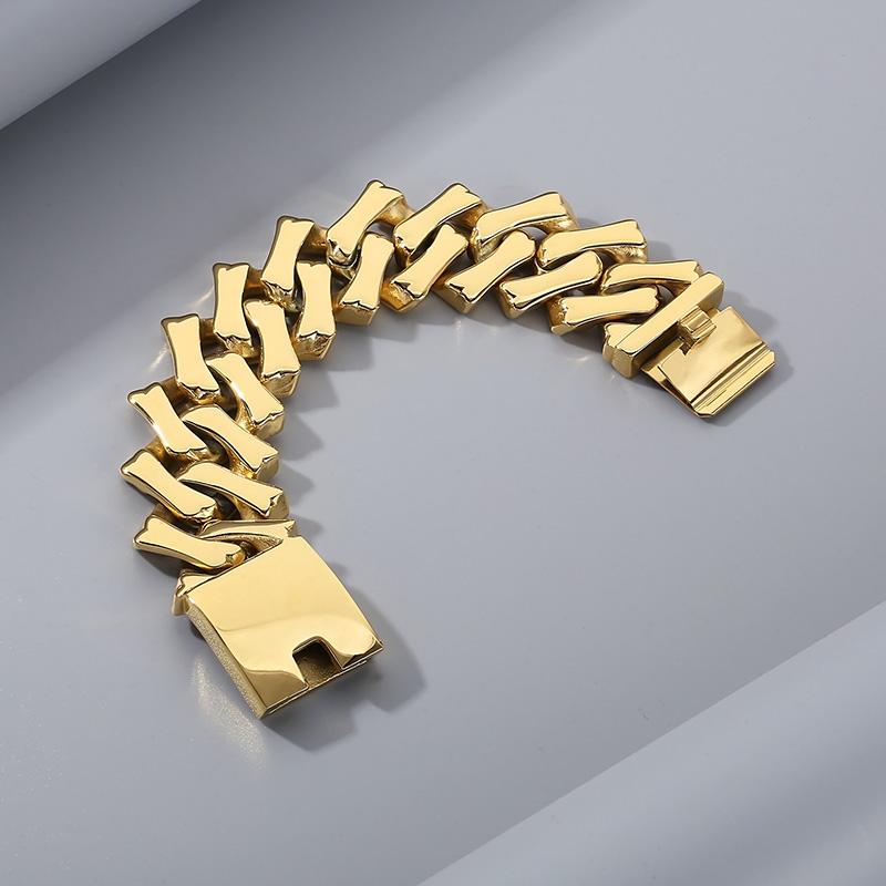 32mm Shiny Big Heavy Square Cuban Chain Bracelet & Necklace for Men Women - Stainless Steel 316L - KB182972-KJX