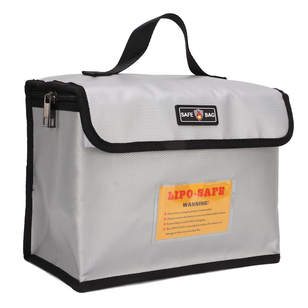 Lithium Battery Explosion Proof Bag Zipper Closure Portable Fire Roof Battery Protective Storage Pouch