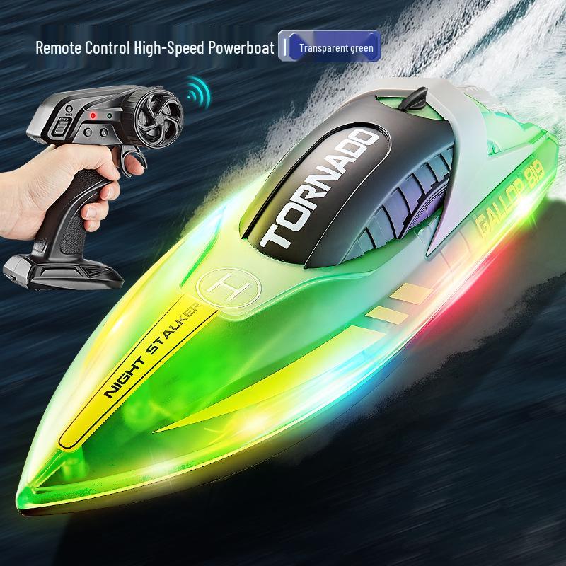 

HJ819 Remote Control Speedboat: High-Speed, Rechargeable 2.4G RC Boat with LED Lights, Perfect for Kids