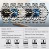 JSDUN 8813 Herren Mechanische Uhr Perfektes Stahlarmband Wasserdichtigkeit Kalender Einfache Freizeit Armbanduhr