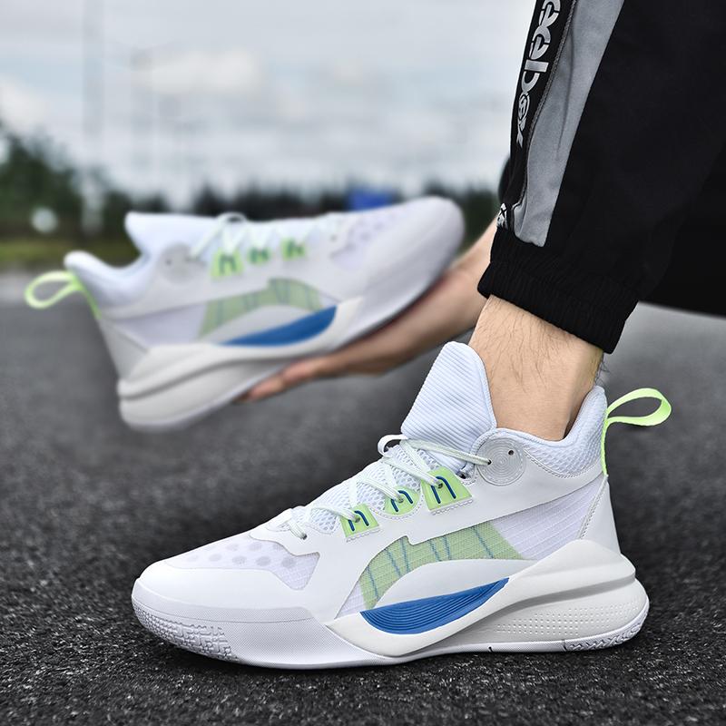 Custom Logo Basketball Shoes Free Design Shock Absorption and Wear Resistant Outdoor Sneakers for Men Women with Mesh Insole