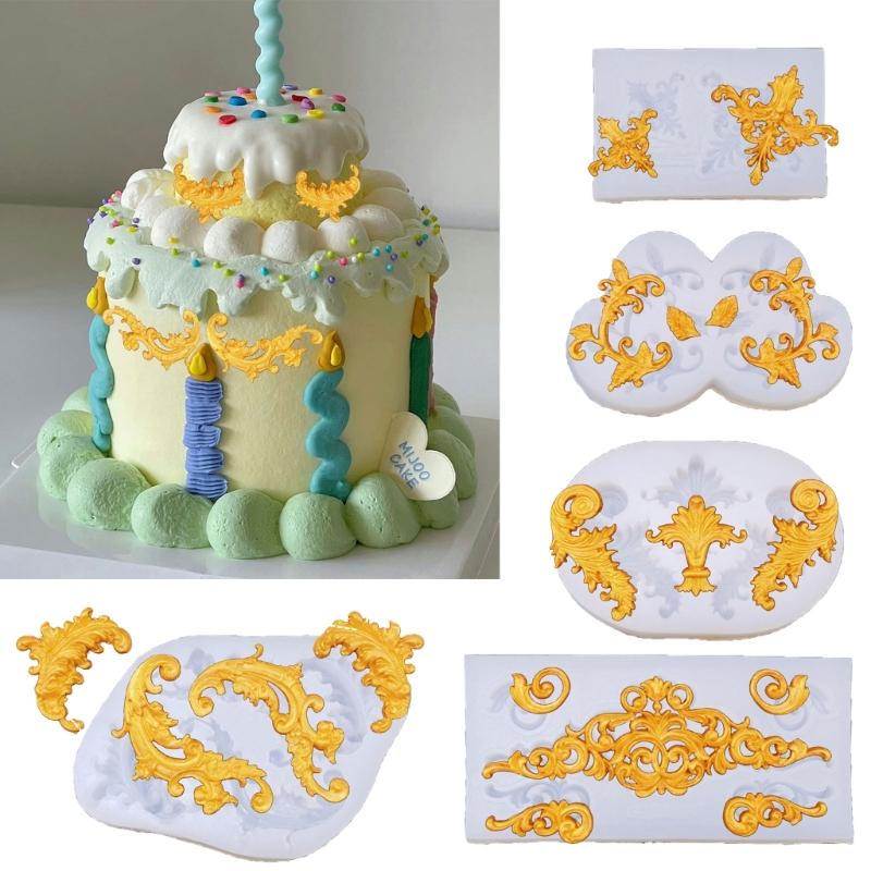 Professional Grade Fondant Border Mold Set With Intricate European Patterns Dishwasher Safe Baking Essential