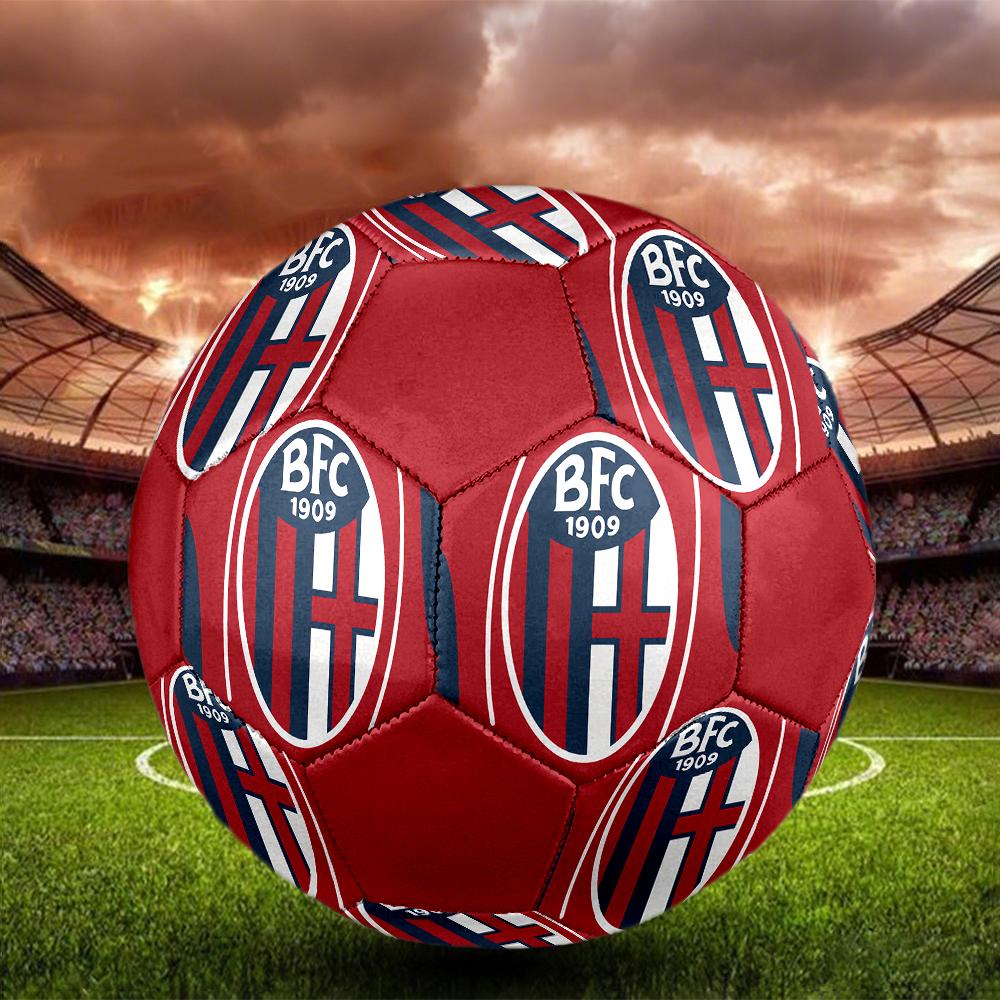 Pallone da Calcio Bologna FC, colorato, adatto a tutte le età, cucito a macchina, materiale in PVC, qualità da competizione, durevole e ad alto rimbalzo