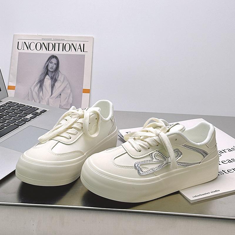 6 Retro Platform Women's New Casual Sports Board Shoes Versatile Small Black Shoes Little White Shoes