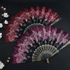 Embroidered Folding Fan Hot Stamping Handheld Fan Gifts Hand Held Party Decoration