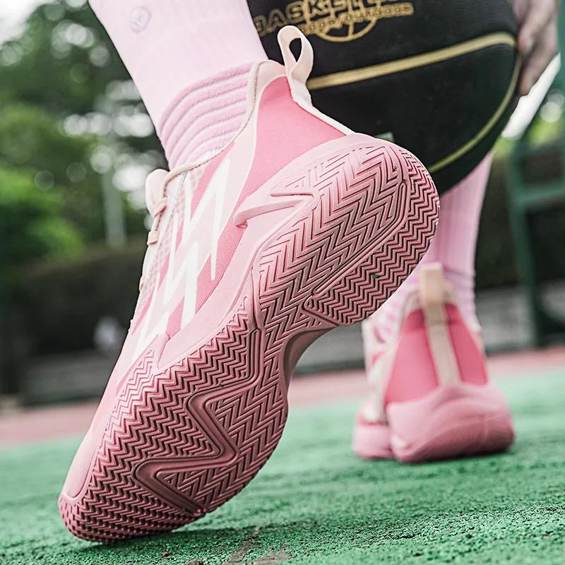 Modne Męskie Buty do Koszykówki Antypoślizgowe Sportowe Męskie Sportowe Oryginalne Studenckie Outdoorowe Oddychające Trampki Trening Boiskowy Buty do Koszykówki