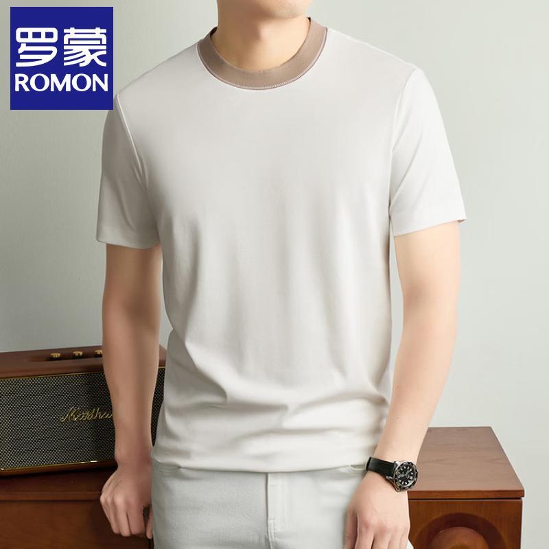 Luomeng Men's Summer Casual Round Neck Short Sleeve T-Shirt