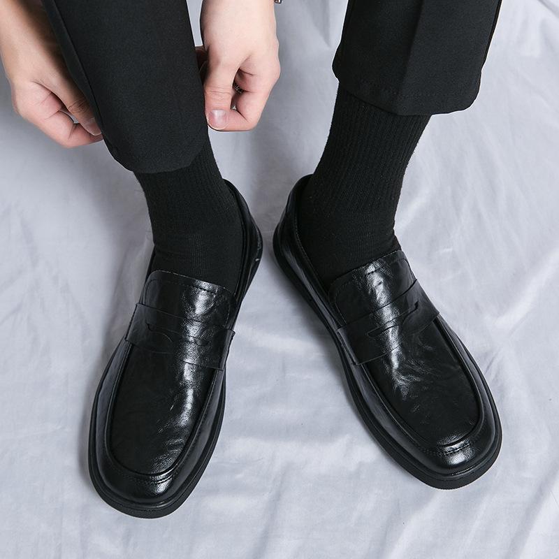 Four Seasons Men's Slip-On Loafers: Soft Sole Casual Driving Moccasins, Small Leather Shoes