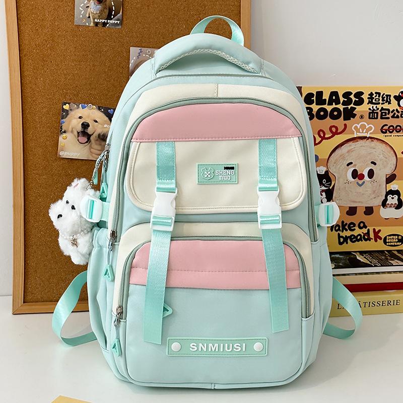 Children's Schoolbags Elementary School Girls Junior High School Students High School Students Splicing High Value Backpacks
