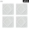 1/4Pcs 3D Foam Ceiling Self-Adhesive Anti-Collision Wall Stickers Waterproof Peel And Stick Background Wallpaper Bed Room Decor