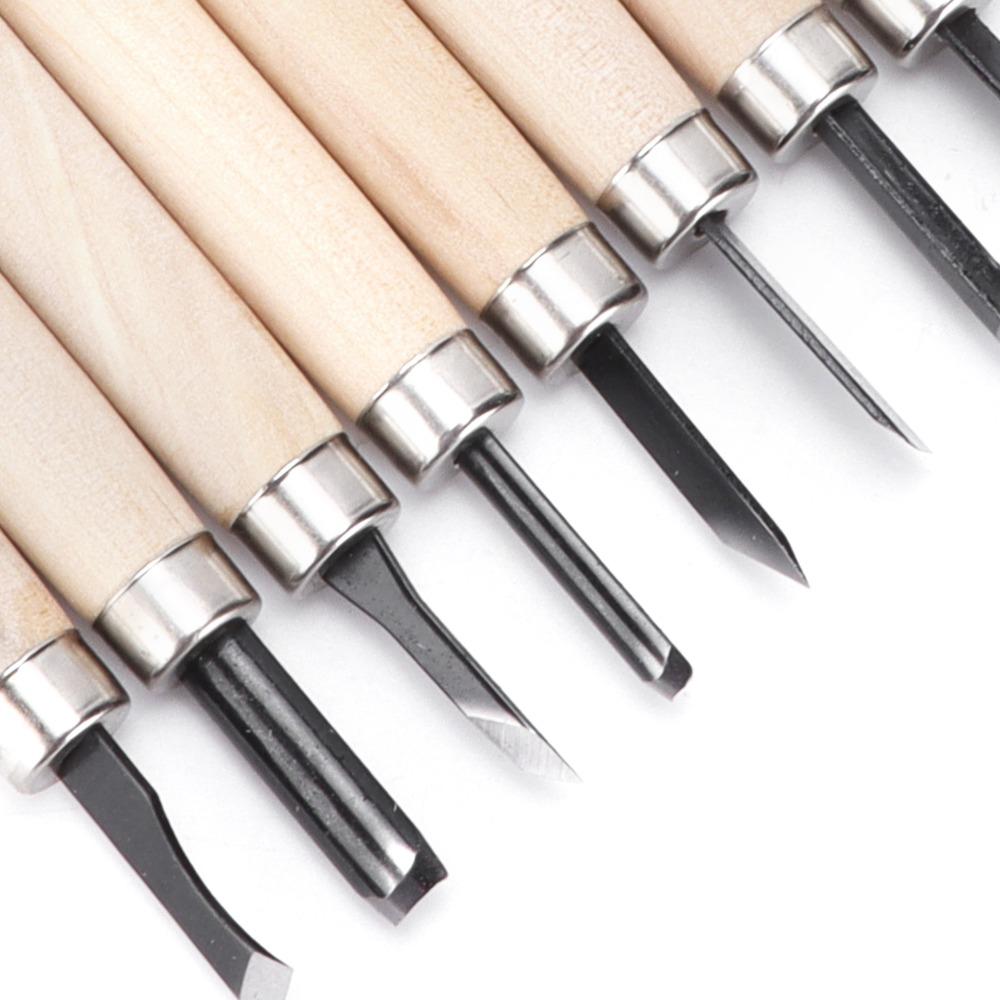 12PCS Steel Wood Carving Tool Set Professional Carving Chisels Sculpture Knife  Sculpting