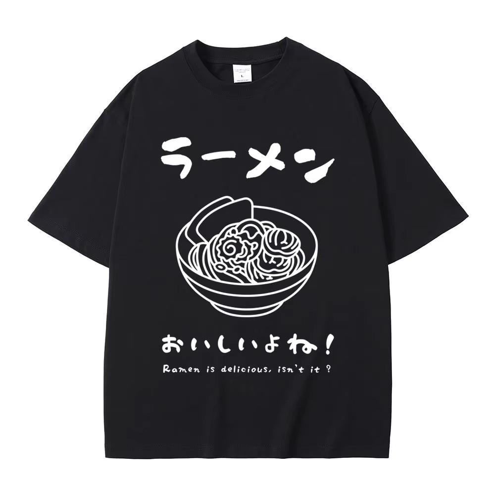 

Ramen T Shirt Food Lover Kawaii Japanese Style Streetwear Foodie Noodle T-shirt Men Women Cotton Oversized Short Sleeve T-shi... S разноцветный