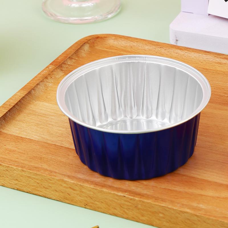 10Pcs Aluminum Cake Cup Round Foil Baking Cup Heat Resistant Cake Cups Mold With Lid Cupcake Birthday Wedding Party Supplies