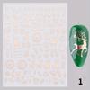 3D Nail Art Sticker Christmas Sticker Nail Rose Gold Glitter Snowflake Applique Nail Manicure Winter