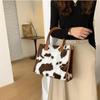 Yogodlns Borsa a tracolla in morbida peluche calda da donna invernale Borsa a tracolla in pelliccia sintetica con motivo leopardato alla moda Borsa di grande capacità
